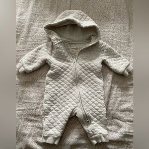 Cozy Quilted Gray Kids Footie